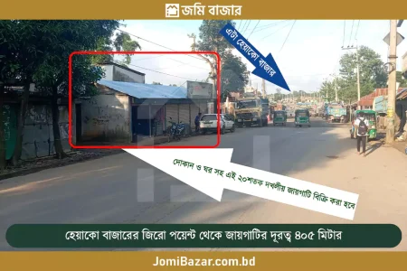 হেয়াকো বাজার মেইন রোডের পাশে দোকান ও ঘর সহ ২০ শতক দখলীয় জায়গা বিক্রি করা হবে_jomibazar.com.bd_জমি বাজার_24FAT001_2